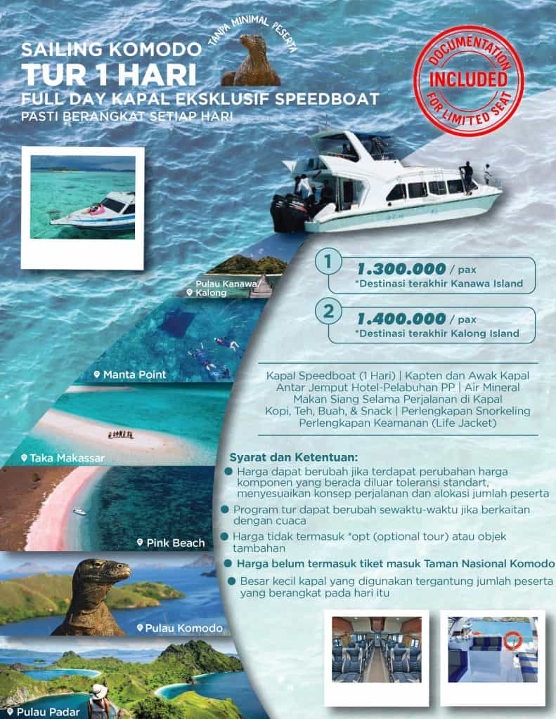 Fullday Open Trip Speedboat Labuan Bajo