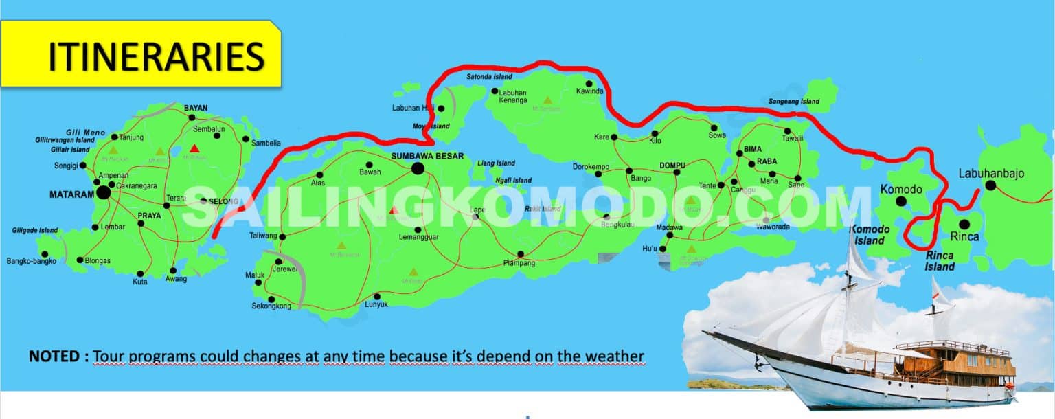 Itinerary Lombok Komodo Tour